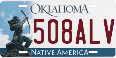 OK license plate 508ALV