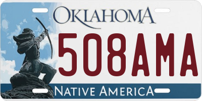 OK license plate 508AMA