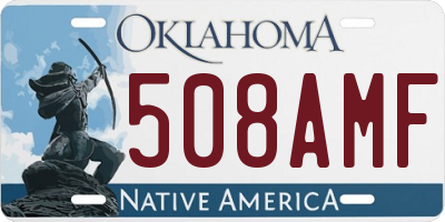 OK license plate 508AMF