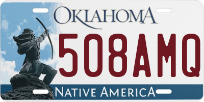 OK license plate 508AMQ