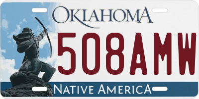 OK license plate 508AMW