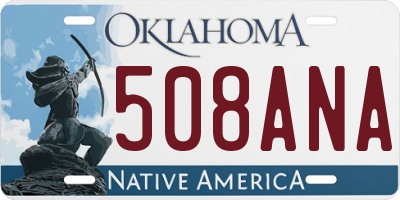 OK license plate 508ANA