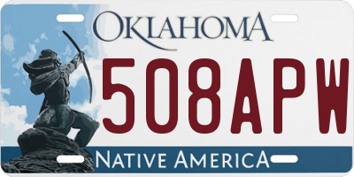 OK license plate 508APW
