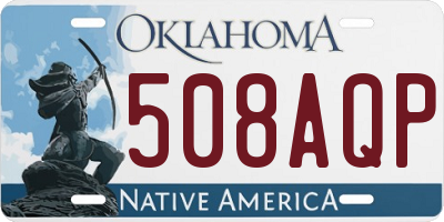 OK license plate 508AQP
