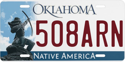 OK license plate 508ARN