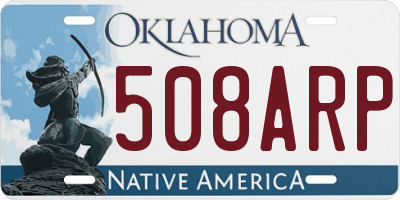 OK license plate 508ARP