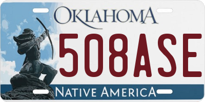 OK license plate 508ASE