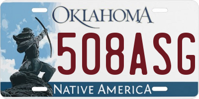 OK license plate 508ASG