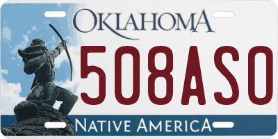 OK license plate 508ASO