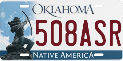OK license plate 508ASR