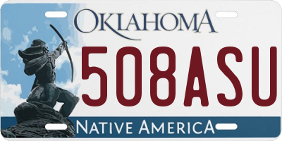 OK license plate 508ASU