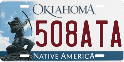 OK license plate 508ATA