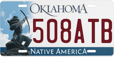 OK license plate 508ATB