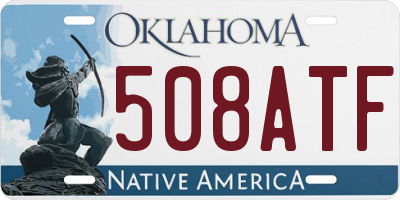 OK license plate 508ATF