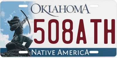 OK license plate 508ATH