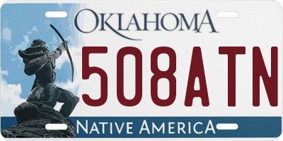 OK license plate 508ATN