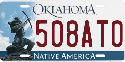 OK license plate 508ATO