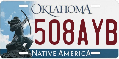 OK license plate 508AYB