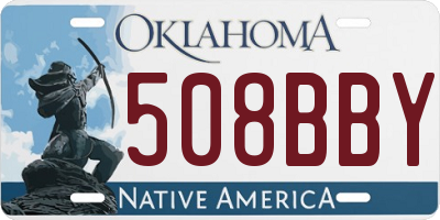 OK license plate 508BBY