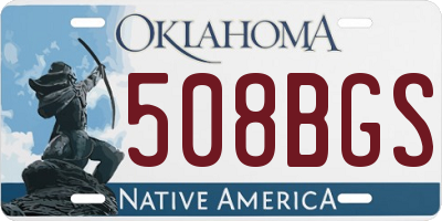 OK license plate 508BGS