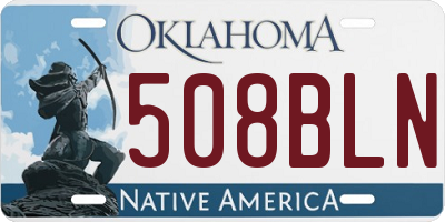 OK license plate 508BLN