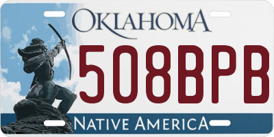 OK license plate 508BPB