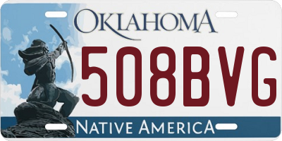 OK license plate 508BVG