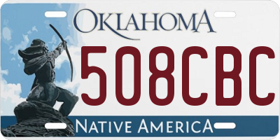 OK license plate 508CBC