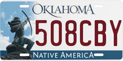 OK license plate 508CBY