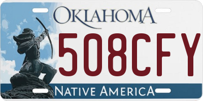 OK license plate 508CFY