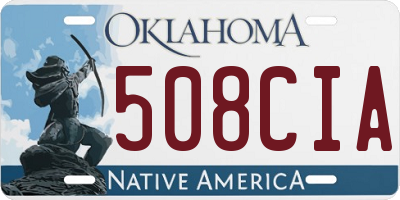 OK license plate 508CIA
