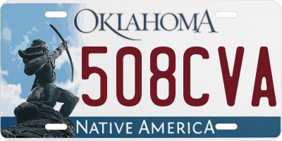 OK license plate 508CVA