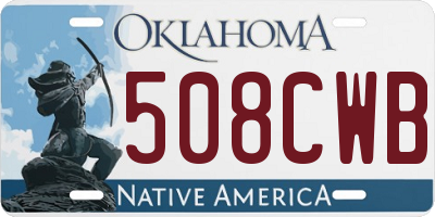 OK license plate 508CWB