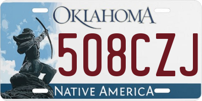OK license plate 508CZJ