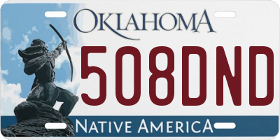 OK license plate 508DND