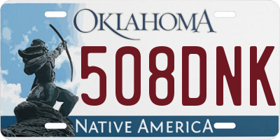 OK license plate 508DNK