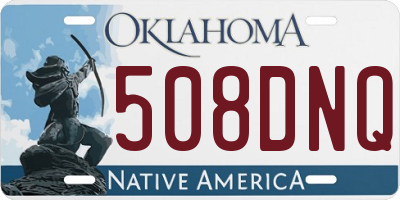 OK license plate 508DNQ