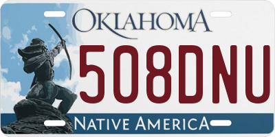 OK license plate 508DNU