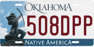 OK license plate 508DPP