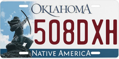 OK license plate 508DXH