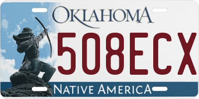 OK license plate 508ECX