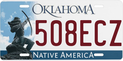 OK license plate 508ECZ