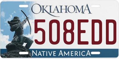 OK license plate 508EDD