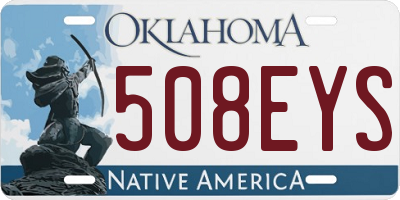 OK license plate 508EYS
