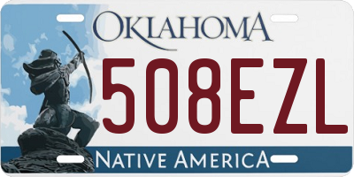 OK license plate 508EZL