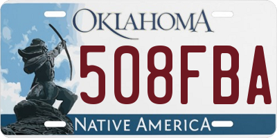 OK license plate 508FBA