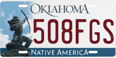 OK license plate 508FGS