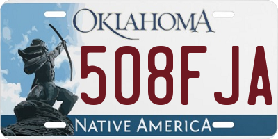 OK license plate 508FJA