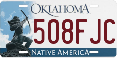 OK license plate 508FJC