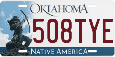OK license plate 508TYE